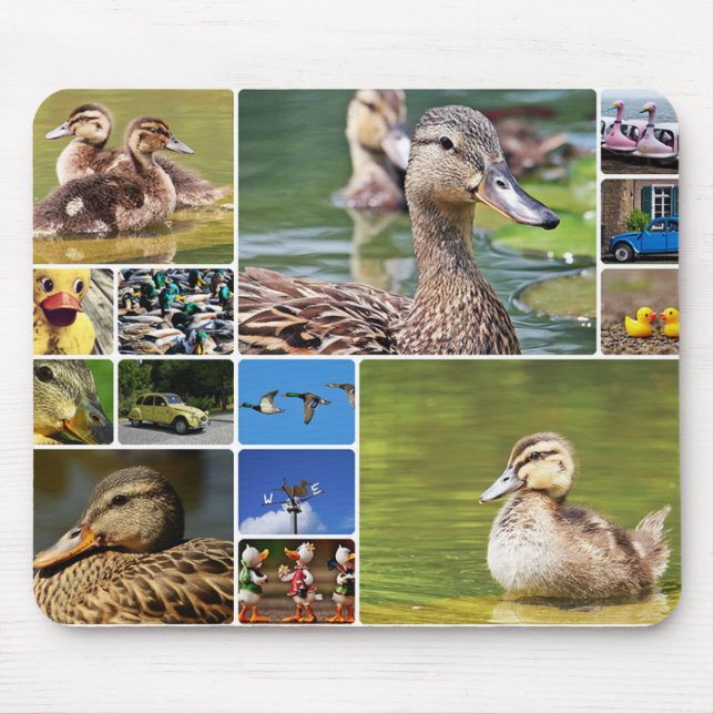 Tapis De Souris Photo de collage de canards (Devant)