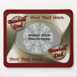 Tapis De Souris Photo de conception de papa de base-ball