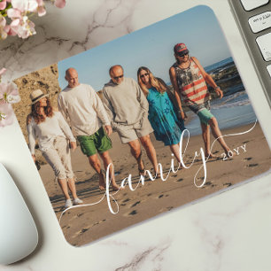 Tapis De Souris Photo de famille et texte personnalisés