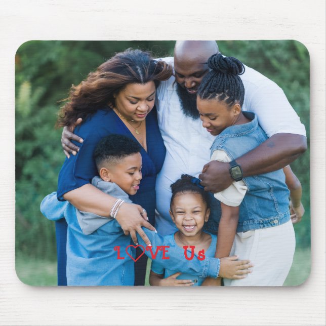 Tapis De Souris Photo de famille "LOVE US" PERSONNALISER (Devant)