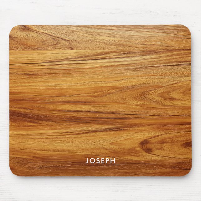 Tapis De Souris Photo de grain de bois de teck (Devant)