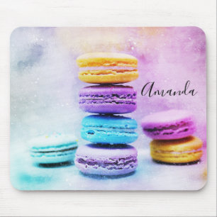 Tapis De Souris Photo de Macarons colorés