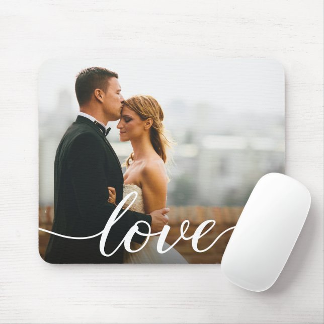 Tapis De Souris Photo de mariage personnalisée script d'amour (Avec souris)