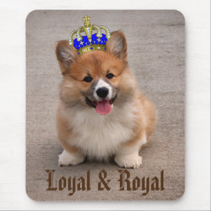 Tapis De Souris Photo de marionnette Loyal et Royal Corgi