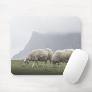 Tapis De Souris Photo de moutons au pâturage