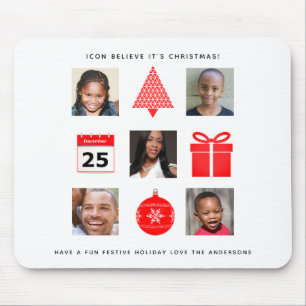 Tapis De Souris PHOTO DE Noël ICON COLLAGE Keepsaké Moderne