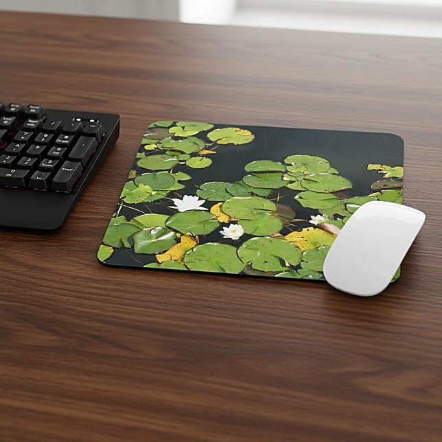 Tapis De Souris Photo de Nymphéas Blancs (Créateur téléchargé)