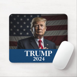 Tapis De Souris Photo Donald Trump - Trump 2024 Garder l'Amérique 