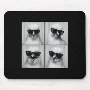 Tapis De Souris Photo drôle d'amateur de poule soyeuse, animal de 