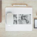 Tapis De Souris Photo Famille Collage tendance Noir & Blanc Initia<br><div class="desc">Voici notre collection branchée Cinq photos de famille noir et blanc avec initial en centre. Ce collage personnalisé et élégant est le moyen idéal de présenter les souvenirs chéris de votre famille d'une manière moderne et élégante. Doté d'un élégant jeu de couleurs noir et blanc, ce collage vous permet de...</div>