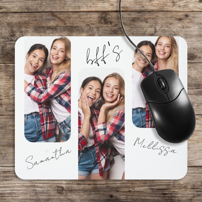 Tapis De Souris Photo moderne Amis BFF Personnalisé (Créateur téléchargé)