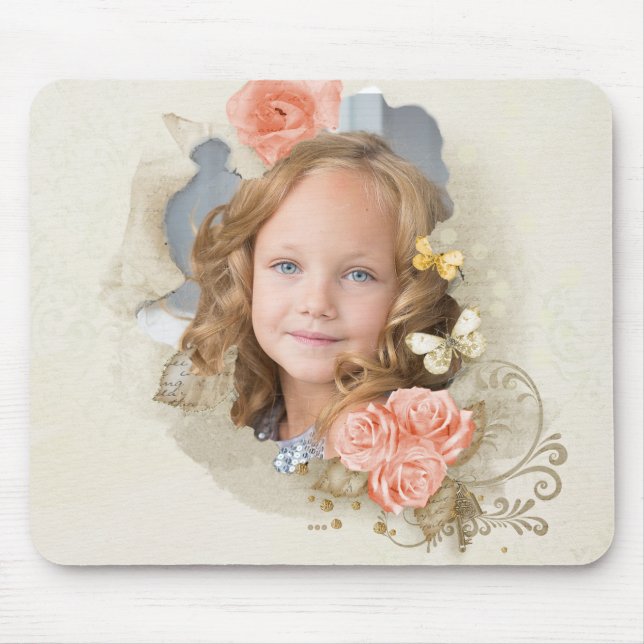 Tapis De Souris Photo Pad de la souris florale victorienne (Devant)