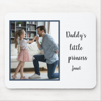 Tapis De Souris Photo personnalisée de la petite princesse de papa