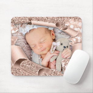 Tapis De Souris Photo personnalisée Sweet Baby Girl GARÇON ROSE de
