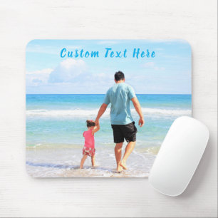 Tapis De Souris Photo personnalisée Texte Souris Pad Votre famille