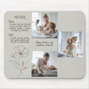 Tapis De Souris Photo & Texte personnalisé Fête des mères de Mouse