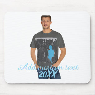 Tapis De Souris Photo Vertical Complet - Texte personnalisé Script