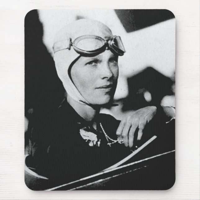 Tapis De Souris Photo vintage Amelia Earhart (Devant)