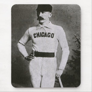 Tapis De Souris Photo vintage, Sports Chicago Joueur de baseball