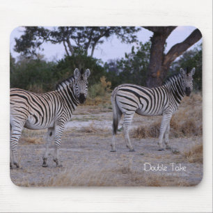 Tapis De Souris Photo Zebra Double Take