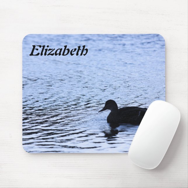 Tapis De Souris Photographe Lone Duck Wildlife Lake Water Ripples (Avec souris)