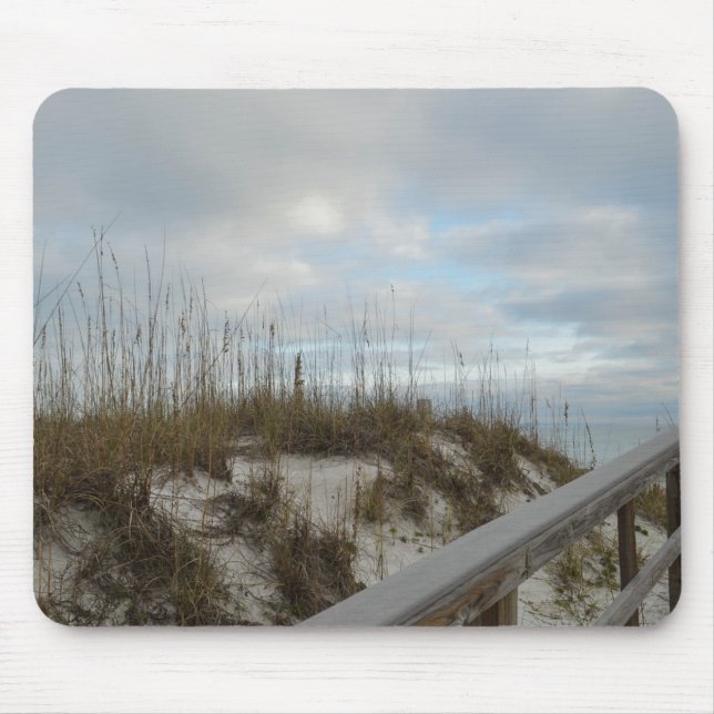 Tapis De Souris Photographie de plage pittoresque promenade et dun (Devant)