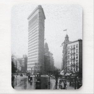 Tapis De Souris Photographie vintage du Flatiron construisant NYC