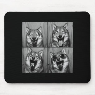 Tapis De Souris Photomaton de loup drôle Sungles Chien 
