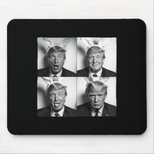 Tapis De Souris Photomaton de Trump en oreilles de Pâques de lapin