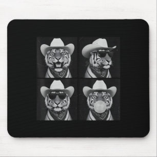 Tapis De Souris Photomaton Tigre Selfie Avec Lunettes De Soleil Ch