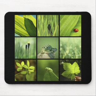 Tapis De Souris photos vertes Mousepad de la nature 3x3