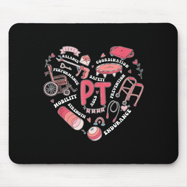 Tapis De Souris Physical Therapy Pt Valentine Heart Shape Physical (Devant)