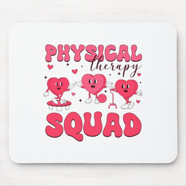 Tapis De Souris Physical Therapy Squad Valentines Day Pt Pta Vale  (Devant)