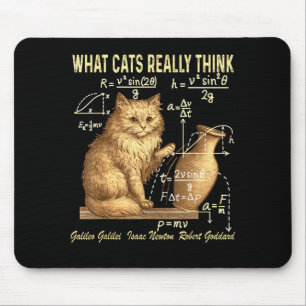 Tapis De Souris Physique drôle humour scientifique Ce que les chat