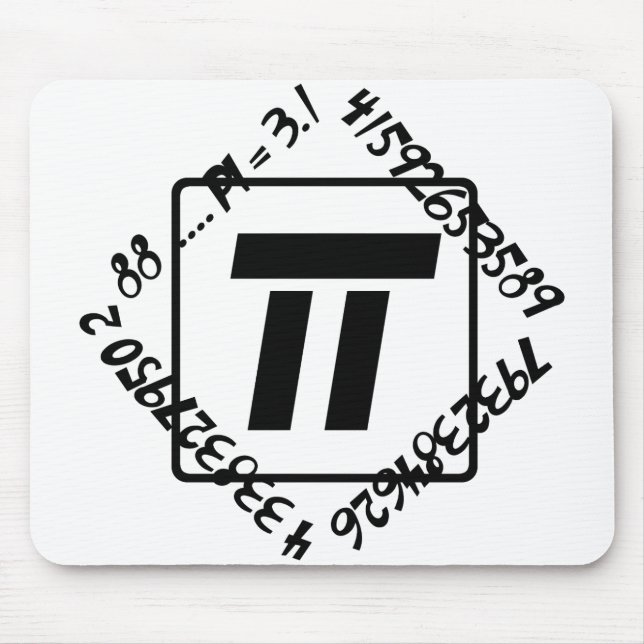 Tapis De Souris Pi = 3,14159265358979323846264338327950288 (Devant)