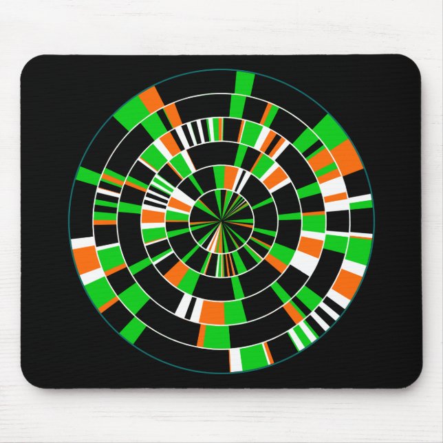 Tapis De Souris Pi Abstrait 06 - Sur Noir (Devant)