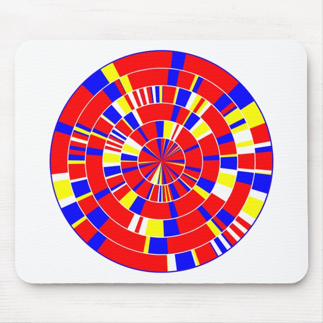 Tapis De Souris Pi Abstrait - En blanc (Devant)