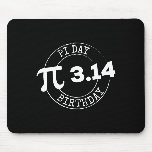 Tapis De Souris Pi Day Anniversaire 3 14 Mars 14 Math Nerd Geeky C (Devant)