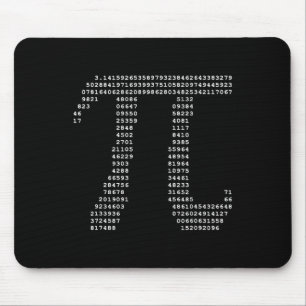 Tapis De Souris Pi Day Ascii Pi 3.14 Numéro Geek mathématique