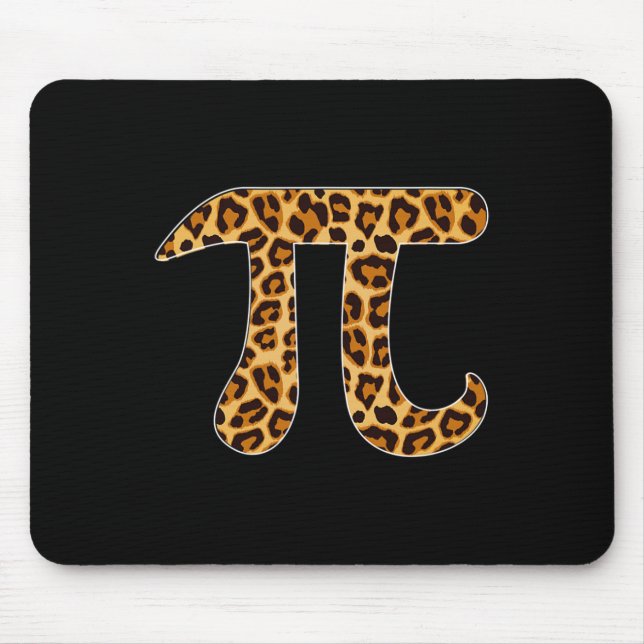 Tapis De Souris Pi Empreinte de léopard Peau Cheetah Pi Jour Math  (Devant)