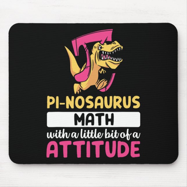 Tapis De Souris Pi Math Mathematics Dinosaur Dino Pi Day  (Devant)
