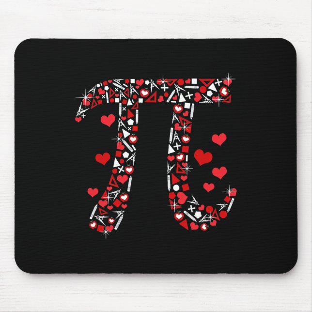 Tapis De Souris Pi Math Valentine Chemise Math Enseignant Valentin (Devant)