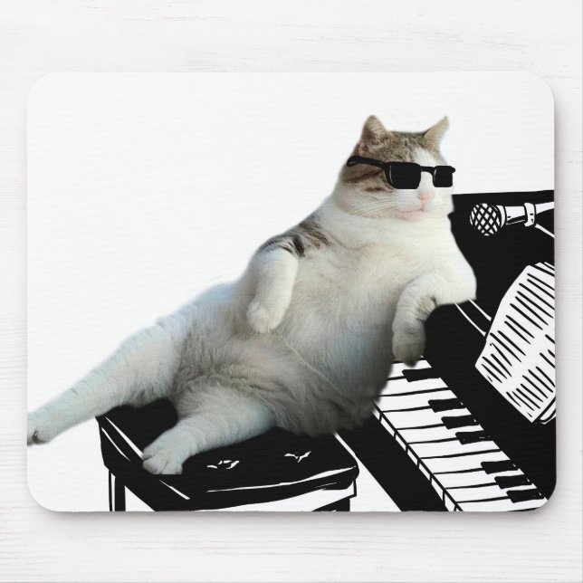 Tapis De Souris Pianiste de chat aveugle (Devant)