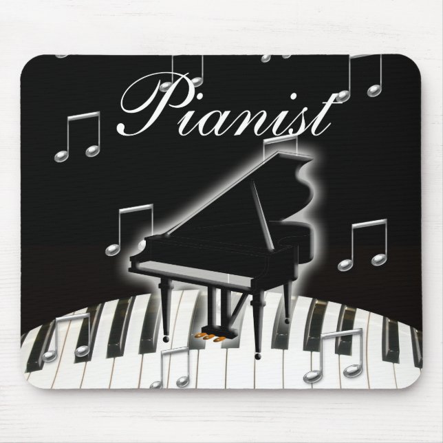 Tapis De Souris Pianiste et clavier (Devant)