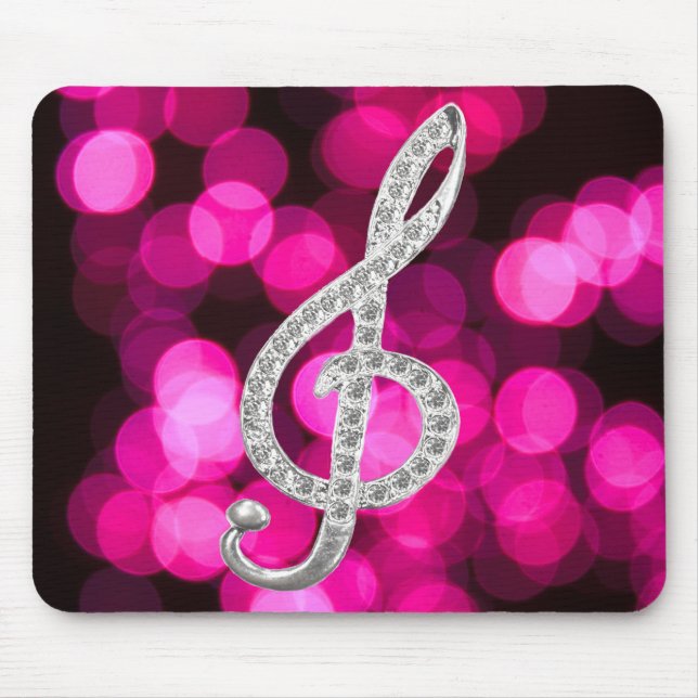 Tapis De Souris Piano Gclef de musique (Devant)
