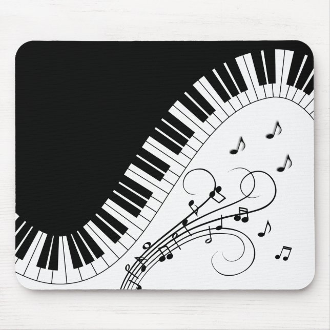 Tapis De Souris Piano Keyboard Music Design (Devant)