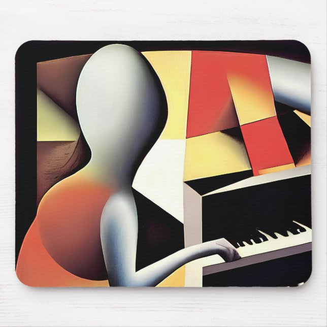 Tapis De Souris Piano Player - Art aérographe (Devant)