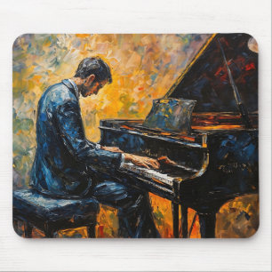 Tapis De Souris Piano Player - Peinture à l'huile