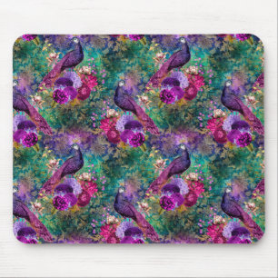 Tapis De Souris Pic rose pourpre Floral