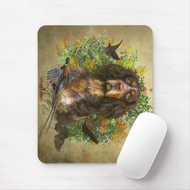 Tapis De Souris Picardy Spaniel, Saison de chasse (Avec souris)